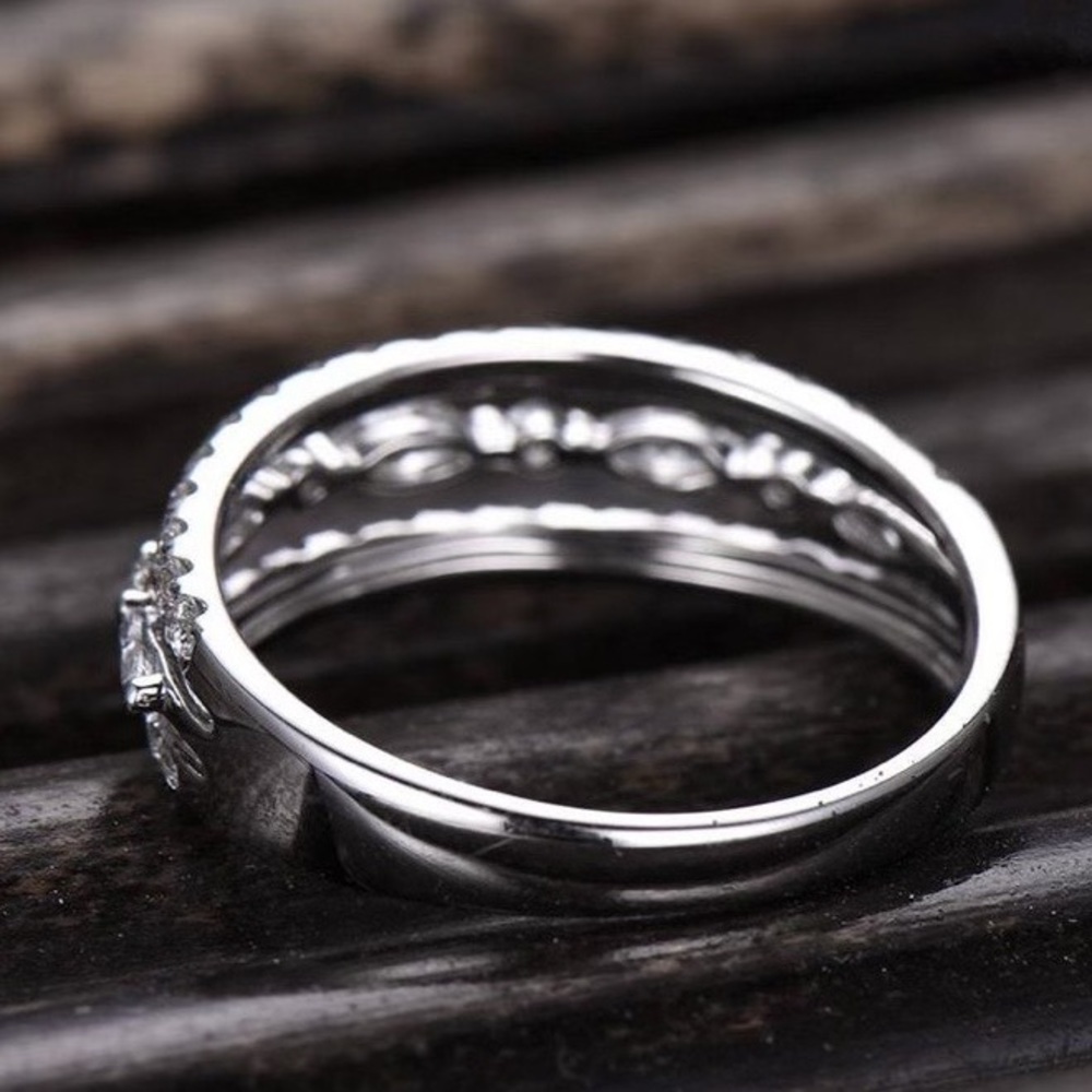 NEW 4.1 CT Diamond 925 Sterling Silver Ring - Picture 3 of 4